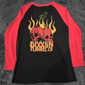 Dixon Flannel Co Black and Red Long Sleeve Shirt